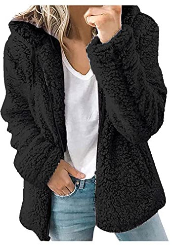 2024 Veste Polaire Femme avec Capuche Manteaux Polaire Zippée Grande Taille Veste Femme Mi Saison Chaud Hiver Décontractée Sweat Femme Capuche Veste Coupe Vent Femme Chic et Elegant Blouson Pas Cher