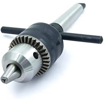 Buyohlic Lathe's Easy Tapping Attachment, Supplied Drill Chuck For Tapping, Reaming, & Drill Operations (Morse Taper 3)
