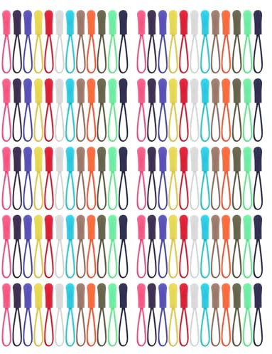 120 Stück Zipper Pulls Zip Extension Tag, Reißverschluss Verlängerung Zipper Pulls, Reißverschluss Zipper, Bunt Reißverschluss Zieher Zipper Set, Ersatz Reißverschluss Anhänger, 12 Farben