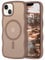 VENINGO for iPhone 13/ iPhone 14 Case, Magnetic for iPhone 13/iPhone 14 Wavy Phone Case Compatible with MagSafe Matte Translucent Back 360 Full Body Shockproof Wavy Cute Phone Case, Desert Titanium