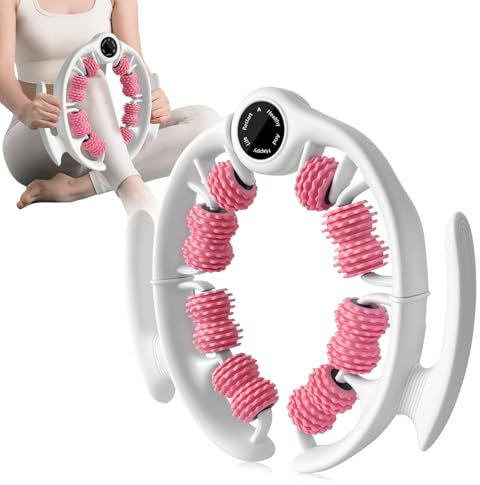Hossom Masseur Manuel Anti-Cellulite avec Poignées Amovibles - Rouleau de Massage Anti-Cellulite Professionnel pour Cuisses, Jambes et Fesses - Stimulation Fasciale et Drainage Lymphatique (Rose)