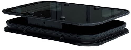 DeinVan.de universal Echtglas Dachluke M 40x65cm, Dachhaube, Dachfenster, geeignet für Kastenwagen, Camper, Vans und Wohnmobile