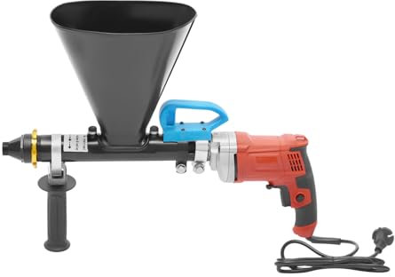 CHIMHOON Mörtelspritze, Fugenpistole, Elektrische Zement Mörtelpistole, Mörtelpumpe + 2 Düse, für Fliesenapplikator Elektrisch Fugenwerkzeug Mörtelpresse Zement Mörtel Pistole