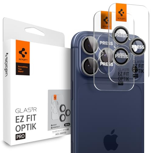 Spigen EZ Fit Optik Pro Kameraschutz [2P] für iPhone 17 Pro / 17 Pro Max | Grau, Individuelle Kameraprotektion, Kratzfest, inkl. Installationskit, 9H