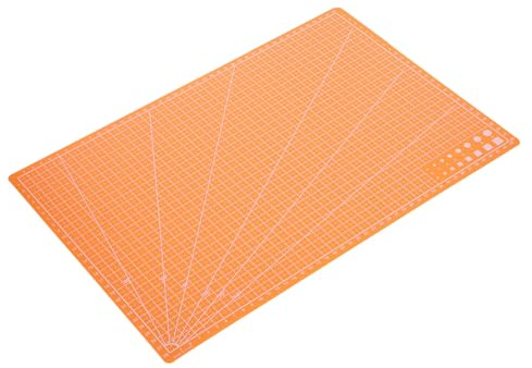 Tapis de Découpe Double Face PP, pour Couture et Patchwork Orange | Auto-cicatrisant, Facile à Nettoyer, Usage Créatif Polyvalent, pour Artisans Amateurs et Professionnels