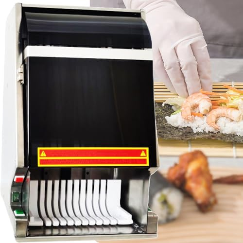 JMOUZHG Automatic Sushi Maker, Commercial Sushi Cutting Machine, Can Cut Into 8 Pieces,Sushi Roll Cutting Machine for Sushi Roll Making