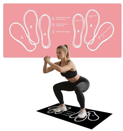 Exercise Mat Perfect For Squats,Squat Support Pad With Foot Placement Guide,Squat Target Mats,Platform for Proper Stance in Deadlifts & Squats,Portable SquatGuide Mat,For Home Gym Men And Women