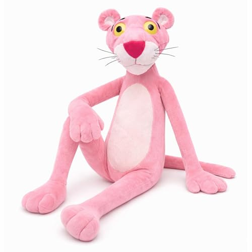 ware-direkt Peluche Pink Panther 53 cm – Morbido e soffice – Peluche ufficiale con licenza – Per bambini e veri fan della Pantera Rosa – con set di adesivi