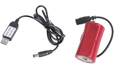 Lodoot Câble d'alimentation USB vers 1,5 V LR20 D pour chauffe-eau et poêle