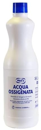 Acqua Ossigenata 3% 10 Volumi – Perossido di Idrogeno – 2 Flaconi da 1 Litro – Disinfettante