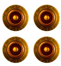 Gibson PRHK-030 Top Hat Knobs Vintage Amber 4 Pack