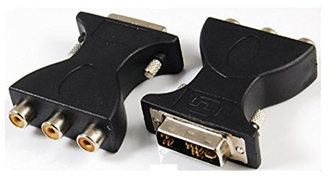 Adattatore DVI-A (12+5) maschio a 3 RCA femmina, segnale digitale