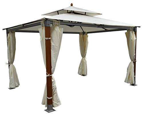 Gazebo da giardino 3x4 in legno-alluminio mod. Porto Rico
