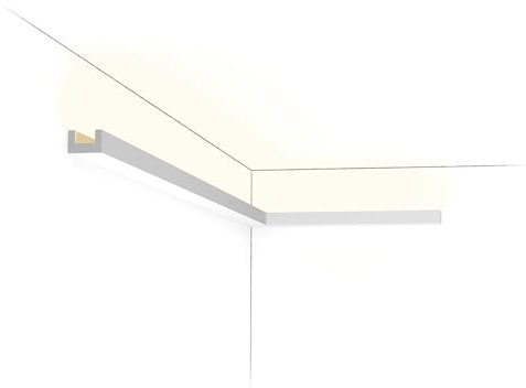 Orac Eckleiste CX190 U-PROFILE 200 cm x 3,0 cm x 2,0 cm aus extrudiertem Polystyrol (HDPS) vorgrundiert