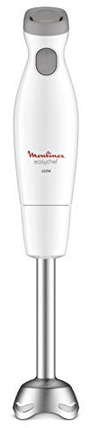 Moulinex Easychef DD451110 – Frullatore a immersione, 450 W, 2 velocità, lame Zelkrom, bianco
