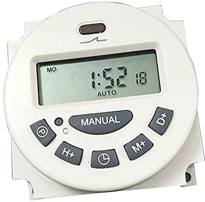 Fenteer Interruptor Horario Digital Semanal Programable Iluminación Electrónica Temporizador Diario - 12V