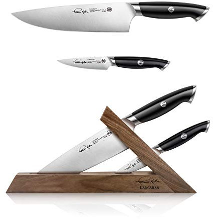 Cangshan 1024678 Thomas Keller Signature Collection geschmiedetes TAI Messer-Set mit Messerblock 3-teilig