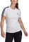 adidas Damen Essentials Slim 3-Stripes Tee, White / Black, L