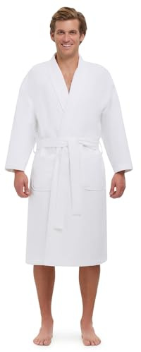 MONARCH Chamois Microfiber Shawl Hotel Robe - Lightweight Absorbent Soft Spa Bathrobe in Cypress