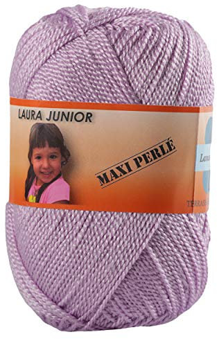 Hilo Ovillo de 100% Acrílico para DIY y Para Ganchillo, Crochet, Temporada de Primavera-Verano(Color Lila 100g, aprox. 250 metros)