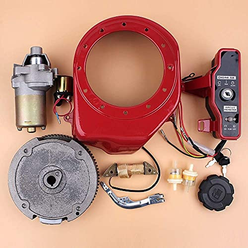 MQEIANG Kit de Motor de Bobina de Carga de Interruptor de Volante de Arranque eléctrico para Honda GX160 GX200 generador de Motor de Gas Chino 168F 5.5HP de 4 Tiempos
