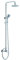 IMEX - Columna barra de ducha Roma Conjunto Monomando Serie Roma Cromado/Plateado - BDR001