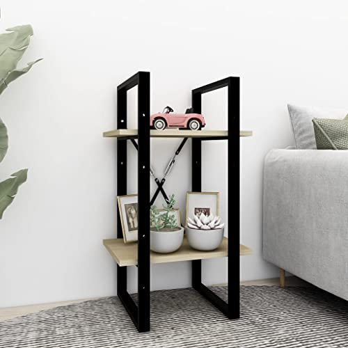 WIFESE Bücherregal 40x30x70 cm 2 Fächer Holzregal Standregal Bookshelf Aufbewahrungsregal Raumteiler Lagerregal Aktenregal Schmaler Schrank Regal für Wohnzimmer Büro Holzwerkstoff Braun