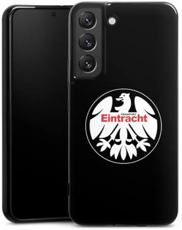 Slim Case extra dünn kompatibel mit Samsung Galaxy S22 Silikon Handyhülle schwarz Hülle Offizielles Lizenzprodukt Eintracht Frankfurt SGE