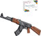 Technik Schießwaffe Bausteine, Technik AK-47 Sturmgewehr Bausatz Modell mit Schussfunktion, 1366+ Klemmbausteine Gewehr Waffen Bauset Konstruktionspielzeug Kompatibel mit Großen Marken
