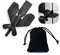 1pcs Portable Door Stopper and 1pcs Black Storage Bag, Stainless Steel Travel Lock, Anti-Theft, No Drilling Needed, Safety Privacy Lock, Suitable for Hotel, Home Door Lock (Black)