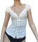 Geagodelia Womens Ruffle Y2K Top Puff Short Sleeve Square Neck Blouse T-Shirt Summer Fairy Grunge Aesthetic Vintage 90s Fashion Milkmaid Crop Top (B 01- White, M)