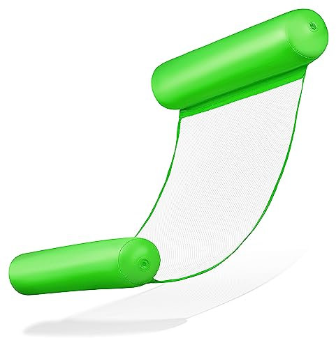 Balinco - Materassino gonfiabile per adulti, giocattolo acquatico, adatto per bambini, amaca da utilizzare nell’acqua per rilassarsi e per feste in piscina (verde)