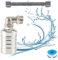 3/4 Zoll Schwimmerventil für Wassertank Pool, 304 Edelstahl Automatisches Schwimmerventil Wasserstandskontrollventil, Pegel Wird Konstant Gehalten, Mit Dichtungsband & Wellrohr(Water Intake)