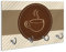 Wallario Handtuchhaken für Bad & Küche aus Glas 30 x 20 cm, Wand Handtuchhalter mit 4 Haken, Motiv: Kaffee-Menü - Logo Symbol für Kaffee