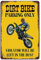 Antikes Blechschild Dirt Bike Parking Only Retro Eisen Malerei Warnung Wandposter für Männer Motorradliebhaber Wanddekoration Schild 14 x 20 cm