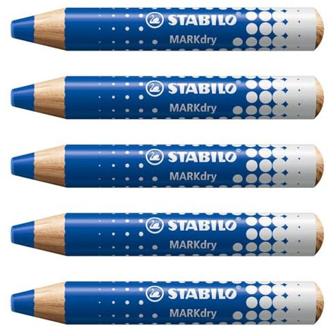 STABILO Markerstifte, Blau, 5 Stück