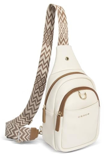OSOCE Sacs Bandoulière Femme Cuir Sac Banane de Poitrine Antivol Petit sac en PU Multifonctionnel pour Voyage