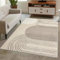 carpet city Teppich Kurzflor Braun - 160x230 cm - Moderne Wohnzimmer-Teppiche Geo-Muster mit 3D-Optik - Flachflor Bodenbelag Deko Schlafzimmer, Esszimmer