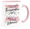 SpecialMe® Tasse beste Freundin Spruch Du bist nicht nur eine Freundin Geschenk BFF weiss-innen-rosa standard
