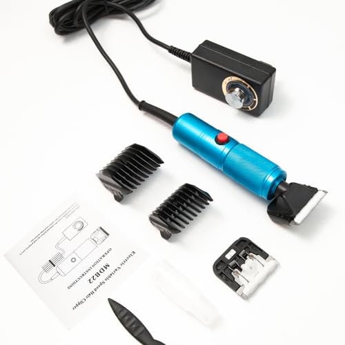 zalati Tufting-Trimmer-Set, Teppichschere, Kehrmaschine, 2-teiliger Kamm, einstellbare Geschwindigkeit, mit Acryl-Gestell für die Herstellung von DIY-Teppichen und Kunsthandwerk – 200 W, Metall