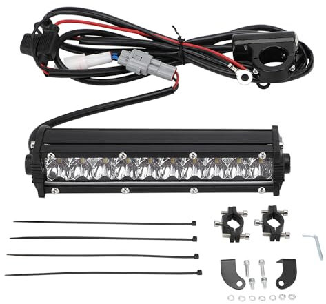Barra luminosa a LED a doppia, 20,3 cm, 10-30 V, impermeabile, per fuoristrada, con kit di cablaggio, universale, per la maggior parte dei manubri da 7/8 YZ125 YZ250F WR250F KLX110 CRF110F Dirt