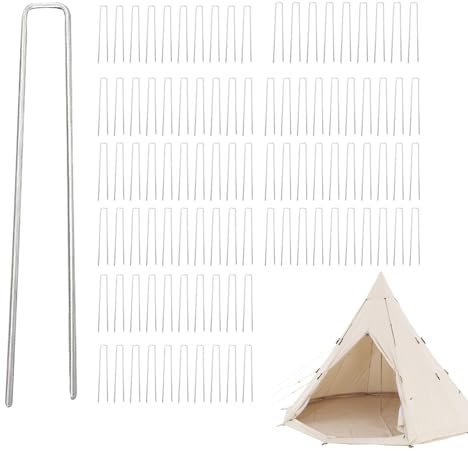 Streysisl Gartenklammerdichtungen, Gartendichtungen,Gartenklammer-Pufferscheibe - Rasennägel in U-Form, zur Sicherung von Rasennägeln für Trampoline, Campingzelte