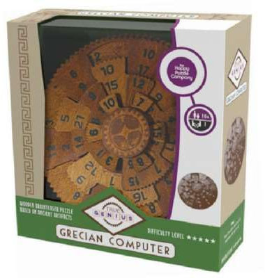 The Happy Puzzle Company | True Genius Grecian Computer | Wood Brain Teaser Puzzle Based Ancient Artifacts | Learn Lateral Thinking & Problem Solving Skills | Ages 10+