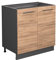 Vicco Spülenunterschrank Fame-Line, Goldkraft Eiche/Anthrazit, 80 cm mit Regal, AP Eiche