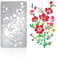 UNICRAFTALE 1 Stück Metallschablone Mit Wildblumen Blattblüten Schablonen Für Journale Blumenschablonen Edelstahl Malschablonen Vorlage Für Holzbrennschablonen Zum Zeichnen Gravieren Scrapbook