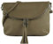 modamoda de T07L / T139L Damen Leder kleine Umhängetasche 2 Modelle handmade in Italy, Farbe:Dunkeltaupe