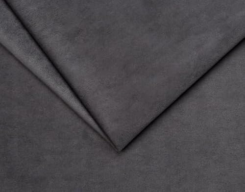 TAPHICEROS Mikrofaserstoff | Graphit, 250cm x 140cm | Wildleder Optik Kunstleder Wildlederimitat Velvet Velour - Stretch Dehnbar Folie Autofolie Stoff für DIY Auto Box Liner Möbelfolie