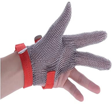 STRAFBRG Anti-Cut Gloves, 3 Fingers Anti Cut Metal Work Glove Protection Glove Needle Proof Sewing Protect Breathable, oil-resistant(X-Large)