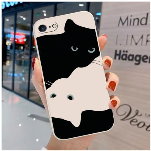 Niedliche Hülle Kompatibel mit iPhone 7/8/SE 2020/SE 2022 - Komfortable Katze Bär Soft TPU mit Cartoon Tier