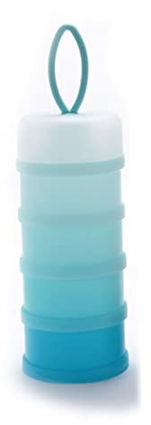 Csafyrt Protein Powder Travel Container 4 Couches Formule Rangement Contauteur Snack Boîte à Voyager Bleu